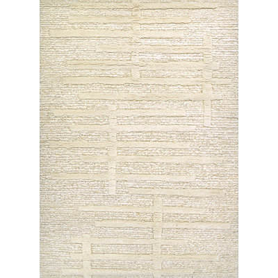 Tapis blanc en laine Faysal Sonja