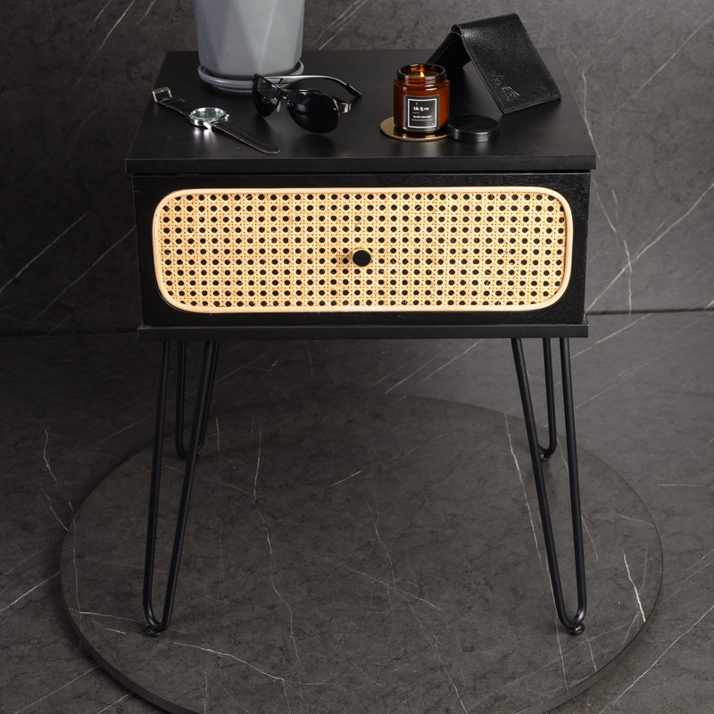 Honebein 50.2cm W Solid + Manufactured Wood Bedside Table