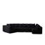 Canapé modulaire à assise profonde en L de 151,6 pouces avec canapé modulaire en chenille et siège inclinable incurvé de 11,6 pouces sans assemblage requis-843187470