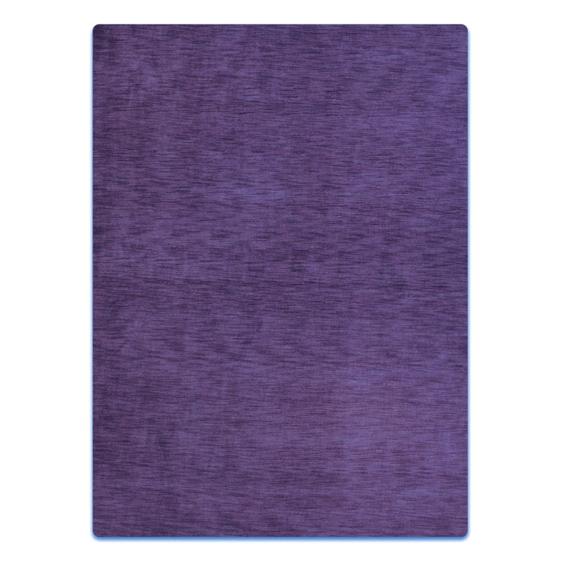 Tapis Manns en laine tissée à la main, écologique - 3 m x 4 m, rectangulaire | Couleur violette | Motif uni | Tapis de salon, chambre