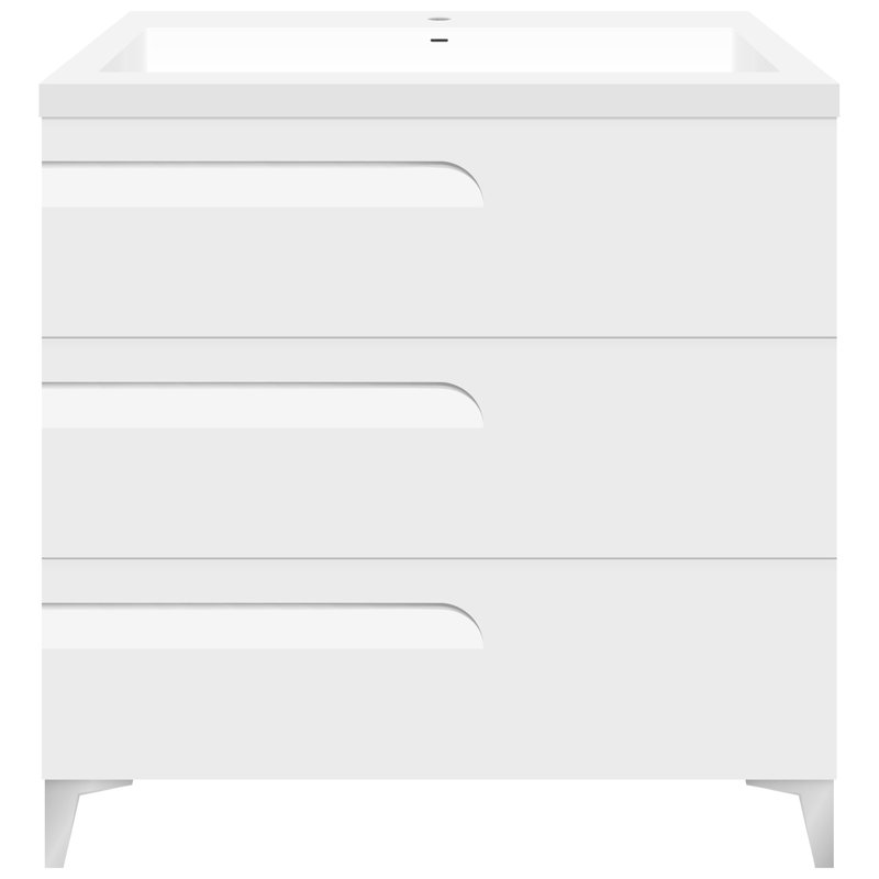 Alisse 30'' Single Bathroom Vanity with Resin Top