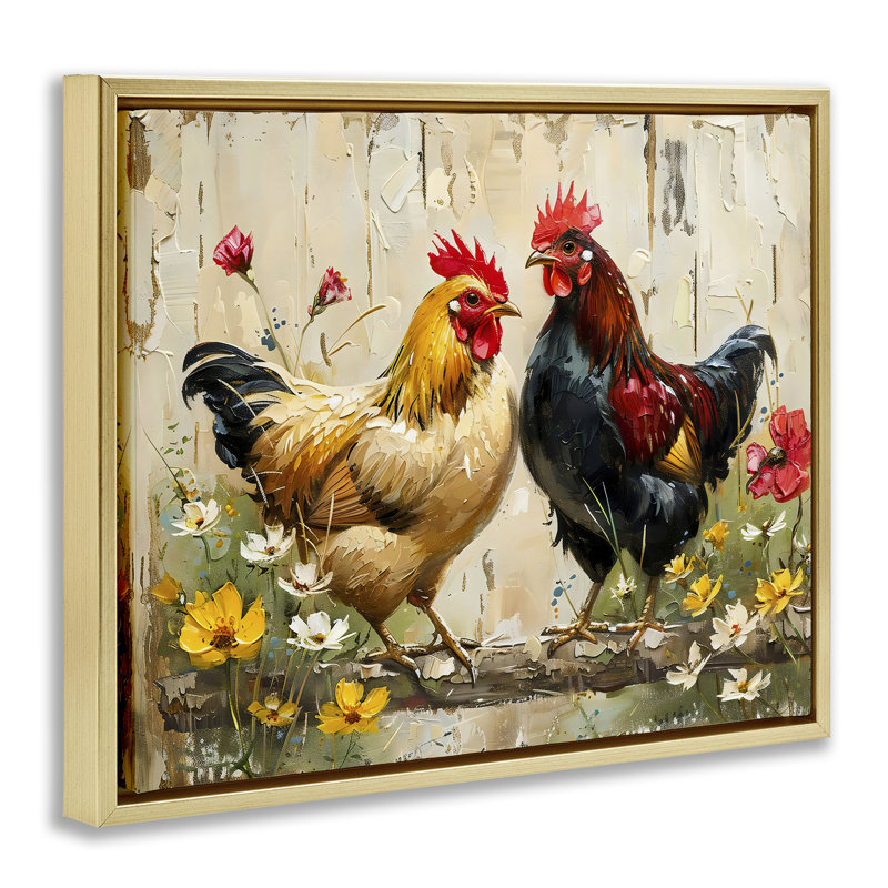 Cadre flottant Country Chic, H 25 po x l 31 po, Cadre flottant métallique doré