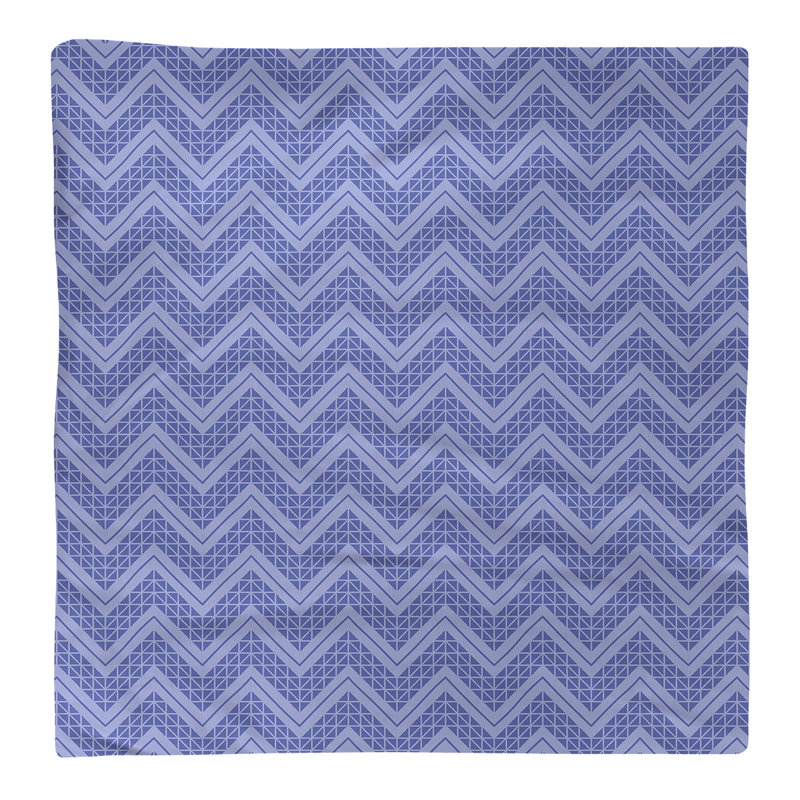 Serviette de coton à la main inversée classique Stephenie, Sergé de coton, Bleu / Mauve, H 0,1 po x l 10 po x P 10 po