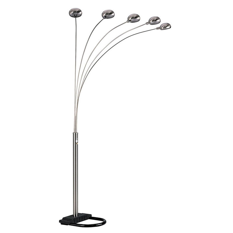 Adjustable Arch Floor Lamp, Satin Nickel, 84"