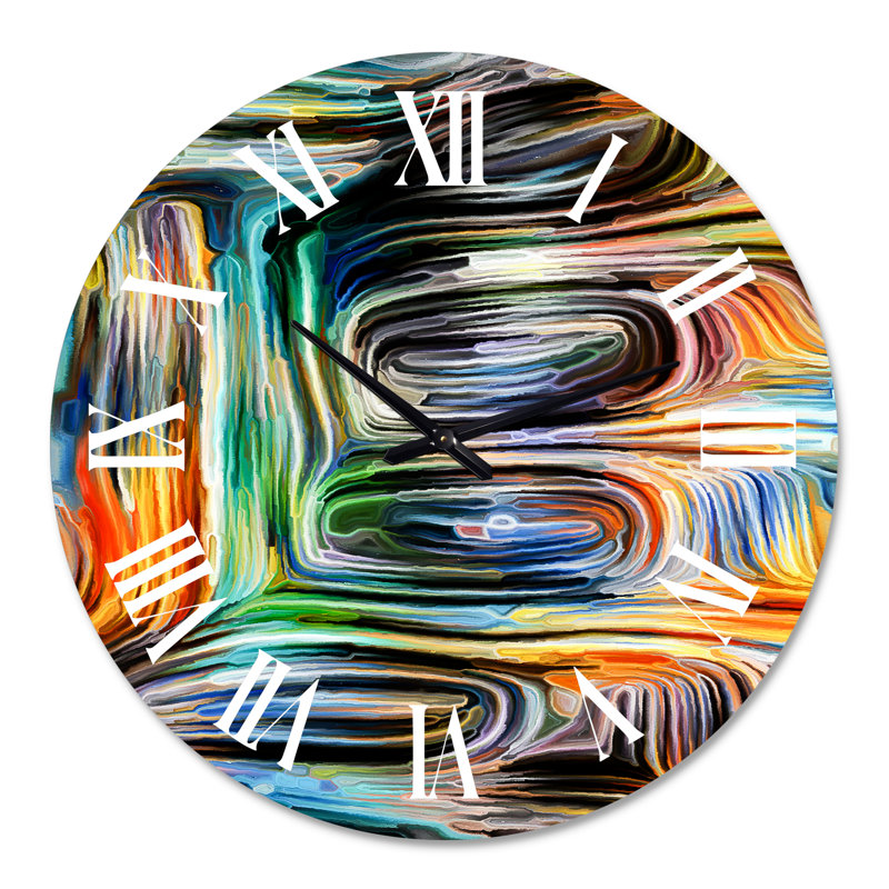 Color Fusion VII - Horloge murale moderne, Surdimensionné