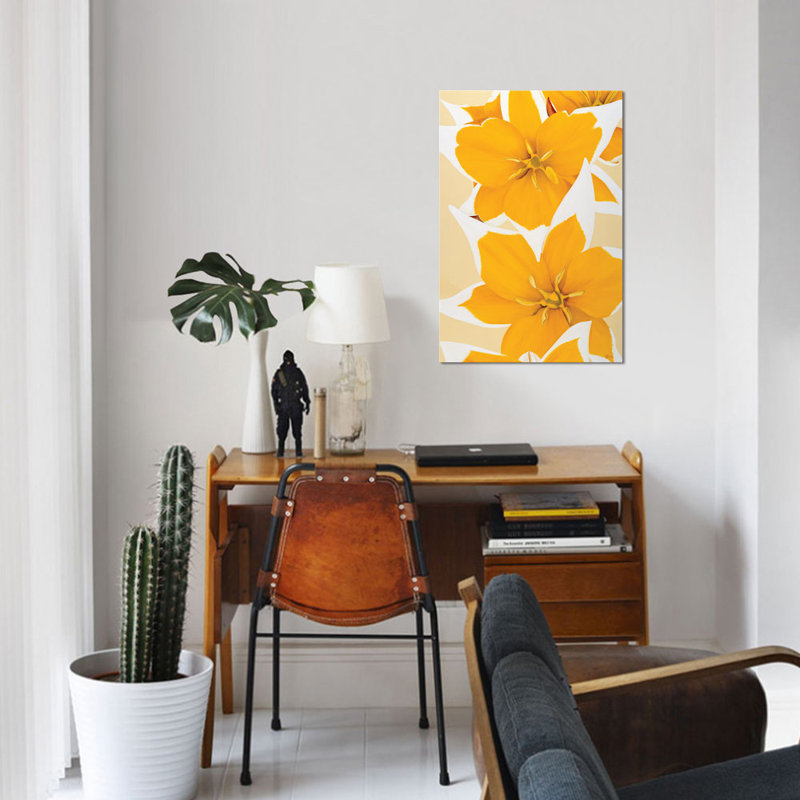«Yellow Missy», impression sur toile, H 12 po x l 8 po x P 0,75 po, Toile tendue, Pas de tapis