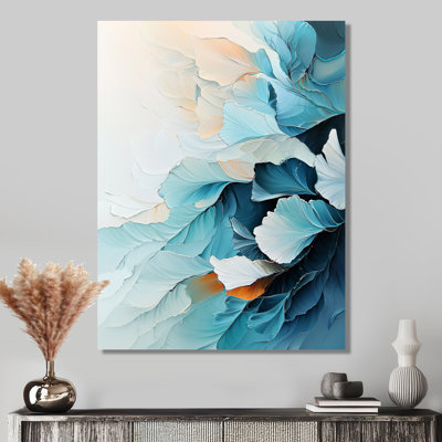 Impression sur métal moderne, «Modern Migre of liquid Ink I», Botanicals