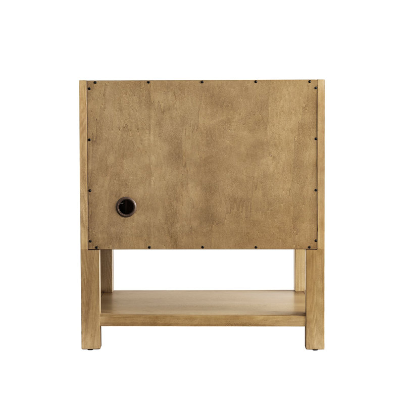 Breckenridge 30'' W Single Vanity, White Zeus, Light Natural Oak, 8" Widespread