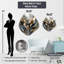 Rose et vert Inner Worlds of Marble III - horloge asymétrique en métal, forme unique-106199304
