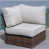 Coussin blanc / structure espresso