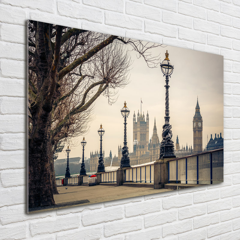 London In The Fall - No Frame Print on Glass