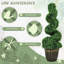 90cm Faux Boxwood Topiary in Metal Pot