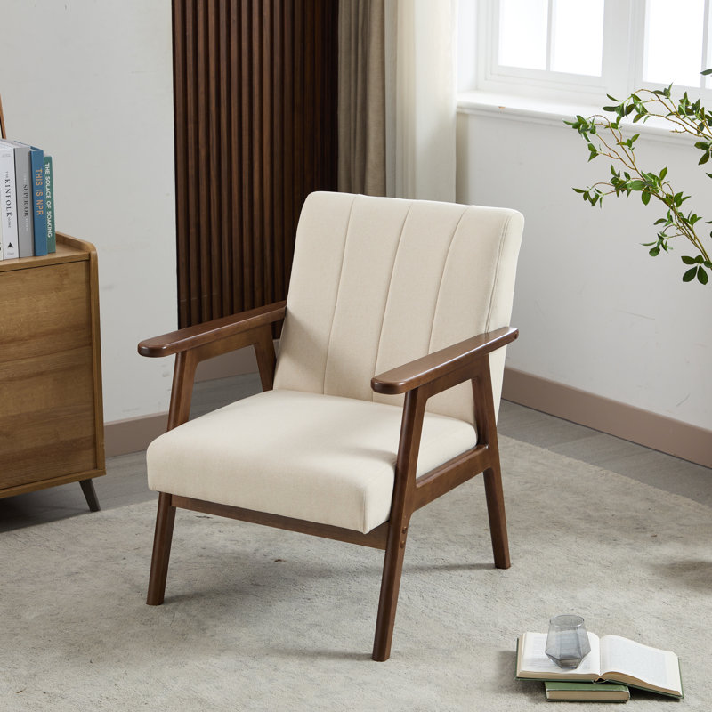 Fauteuil de 25,6 po Chisara, Lin beige Irma