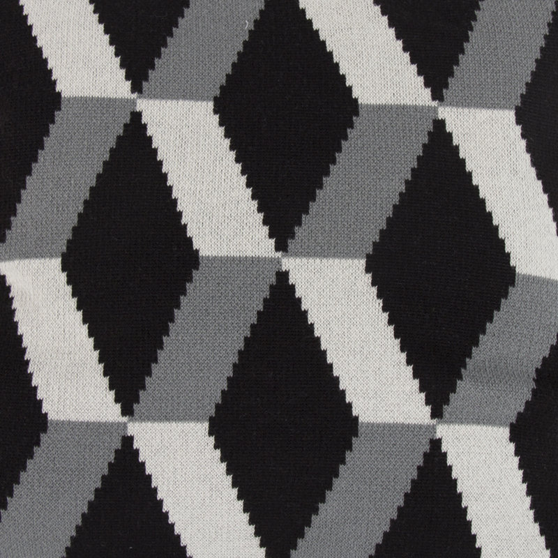  Throw Pillow Cover & Insert, Black/Grey