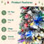 Ensemble de 3 arbres de Noël artificiels floqués au crayon (4 pi / 6 pi / 8 pi) avec 11 modes d'éclairage
