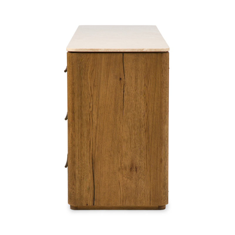 Raleigh 6 Drawer Dresser-Cappuccino Marble