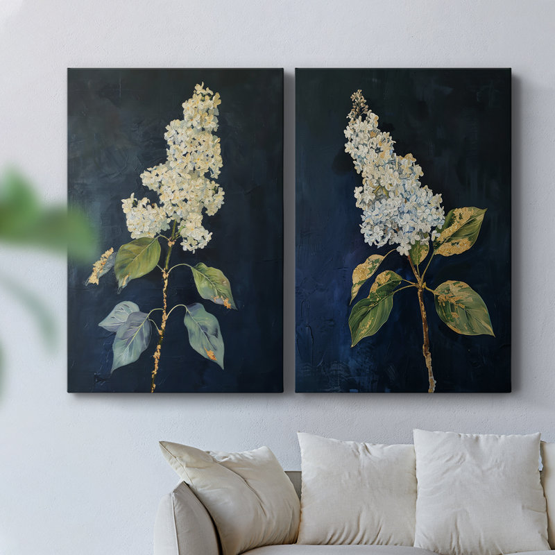 FLORAL Series CLXIII-Premium Gallery Wrapped Canvas -Ready to Hang, 36" H x 48" W