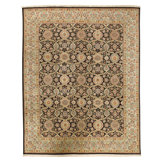 Hand Knotted Wool Oriental Area Rug in Black And Gray