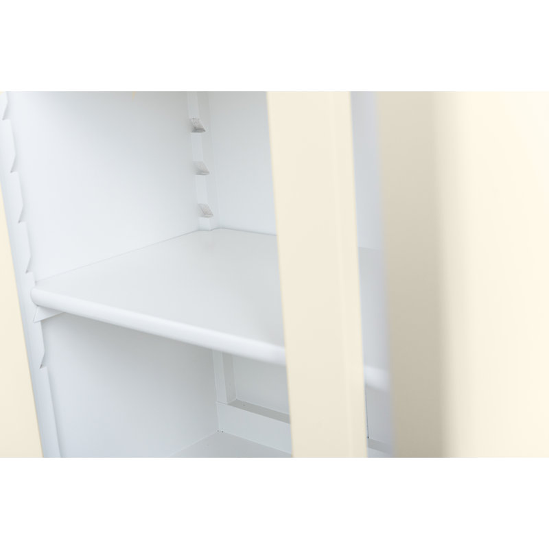 Topeka Display Cabinet, Cream/White