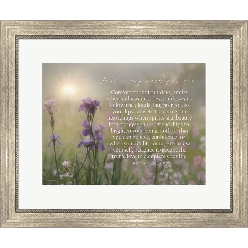 «My Wish For You - Floral» par Lori Deiter, art mural encadré