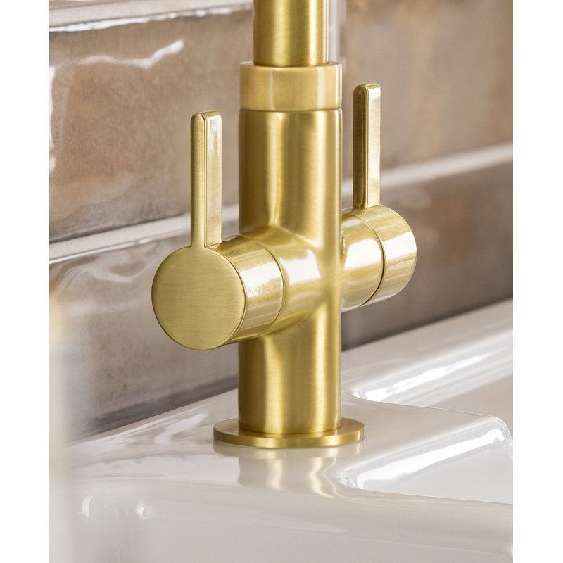 Abode Designs Neo Kitchen Faucet, Brushed Brass