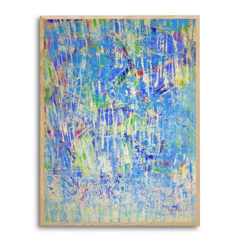 " Walking With Joan Mitchell " by Drew Gaffney, Natural Floater Framed Canvas, No Mat, 26" H x 20" W x 2" D