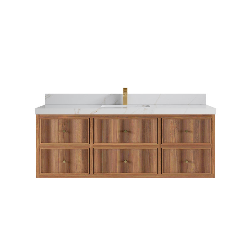 60'' Single Bathroom Vanity with Quartz Top