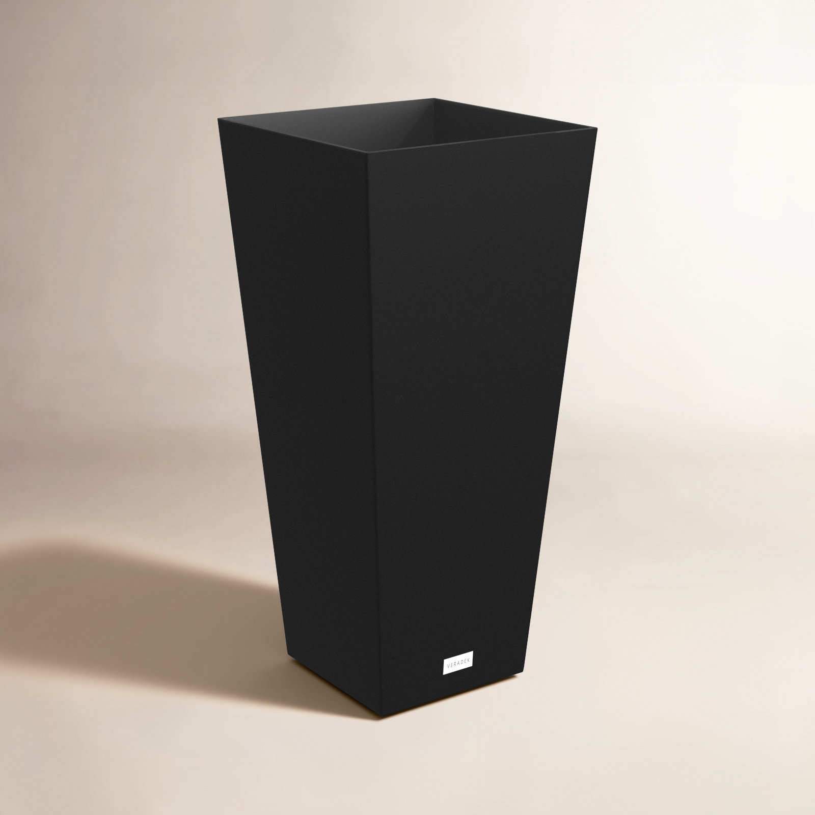 Pure Series Midland Planter, Black, 30" H x 15.25" W x 15.25" D, Set of 1