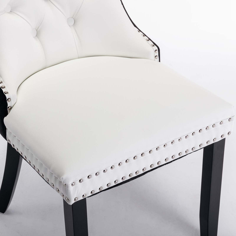 Chaises de salle à manger, Blanc/Noir