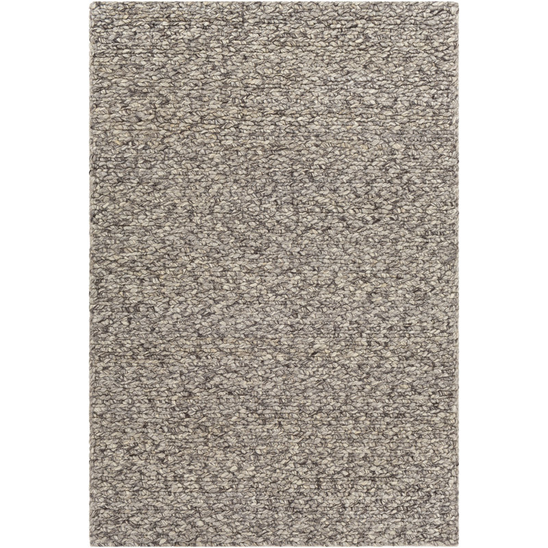 Hero Texture Handmade Flatweave Charcoal/Ivory Area Rug, Rectangle 12 pi x 15 pi