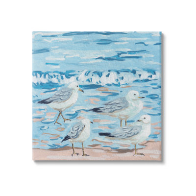 Conception d'art moderne sur toile Stupell Industries, oiseaux de mer modernes par Melissa Wang