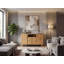 Oak-Effect Sideboard with 2 Doors, 2 Drawers and Open Shelf