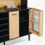 59" H Buffet Sideboard Cabinet With Storage Door & Power Outlet