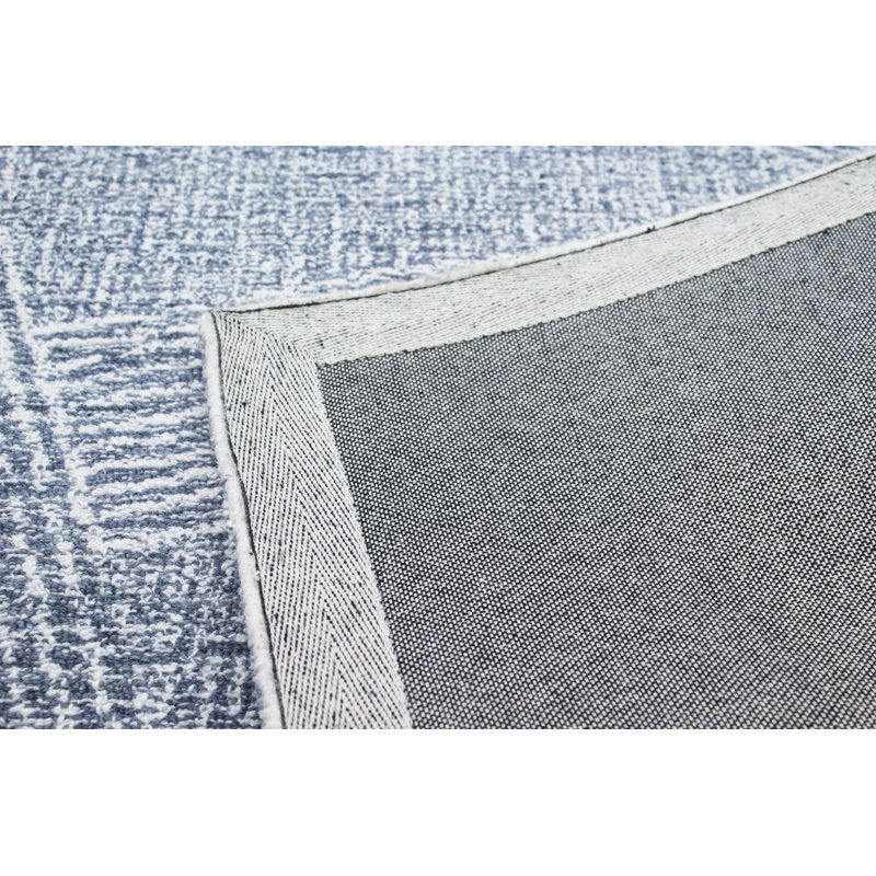 Handmade Teal Wool Tufted Runner Rug 2'6" x 8'