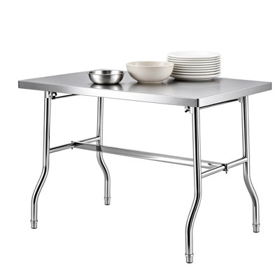 48 in. L Stainless Steel Folding Table