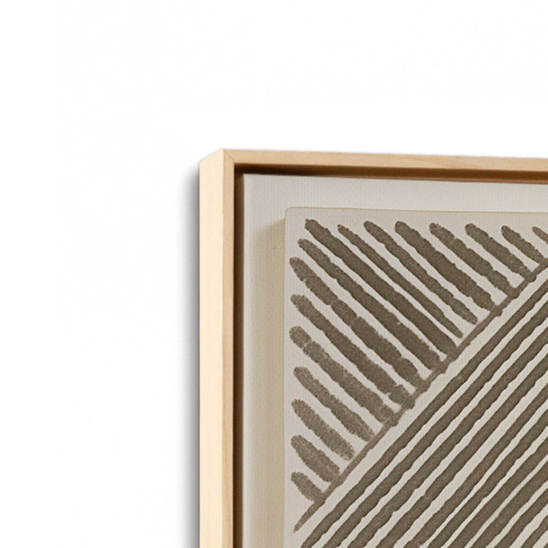Modern Linear Illusion I Canvas Print, 32.75" H x 32.75" W x 1.75" D, American Maple Floater Framed