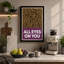 All Eyes On You Typography - Wrapped Canvas-1945411893-1945411894