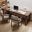Bureau rectangulaire en bois massif brun clair-616290637