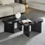 Table basse en MDF en forme de papillon - moderne - noir