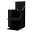 Chariot-bar noir polyvalent pour recevoir avec forme et roues rectangulaires élégantes pour la cuisine