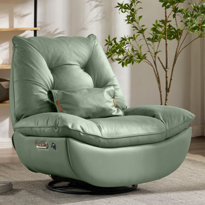 Fauteuil inclinable électrique à commande vocale en simili cuir l 43,7 po Nicolle