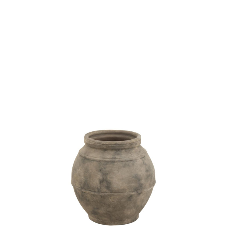 Bowyer Ceramic Pot Planter, 38cm H x 38cm W x 38cm D, Brown