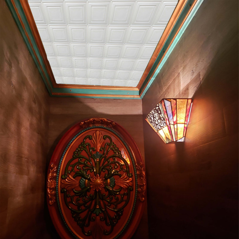Carreau de plafond en PVC blanc perle 2 pi x 2 pi Falkirk Perth