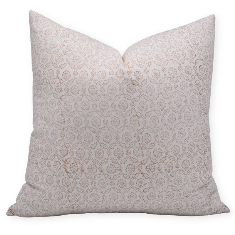  Housse de coussin en coton Floral, 14 po x 20 po, Rectangulaire