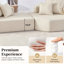 Canapé modulaire surdimensionné surdimensionné, ensemble de canapé de plancher Boucle de luxe, canapé convertible compressé, canapé spacieux rempli de mousse pour le salon, combinaison gratuite de 2 PC, 2 couleurs-117248028
