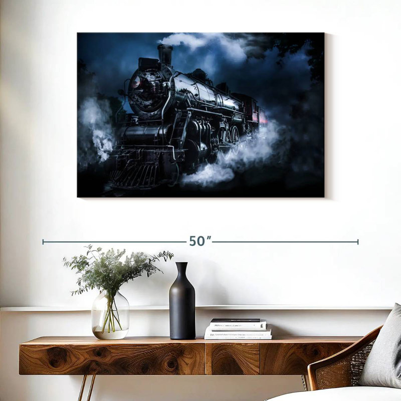 Train à vapeur foncé Mehar, H 26 po x l 39 po
