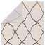 Tapis géométrique beige / noir en polypropylène / polyester tissé à la machine-1636510583