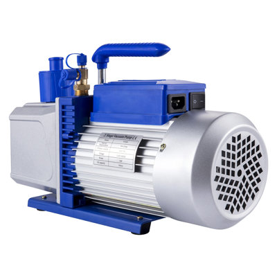 12 CFM Two-Stage Rotary Vane Vacuum Pump, 1HP Heavy Duty HVAC Tool for AC Refrigerant Recovery and Auto Repair