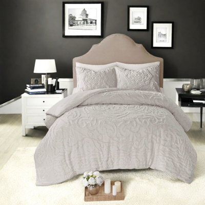 Premium Cotton Comforter Bedding Set Grey, Boho Chic Style For All Seasons