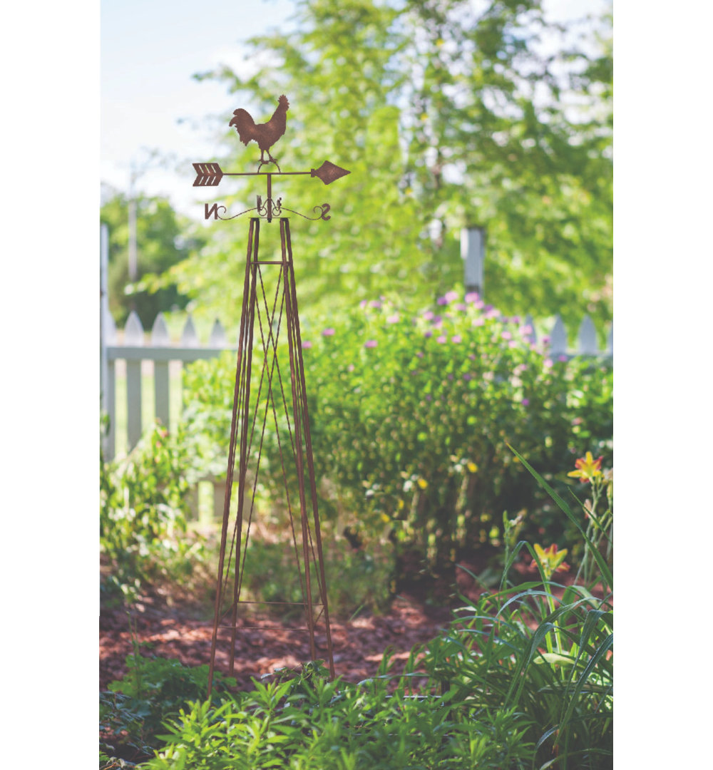Yeghivart 182Cm H x 30Cm W Steel Obelisk Trellis